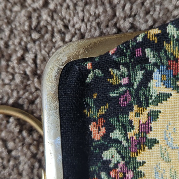 Vintage Evening Purse Embroidered - Picture 3 of 5